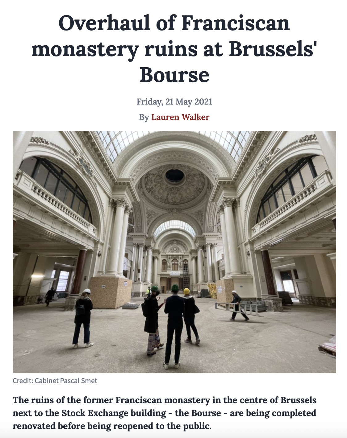 Brussels Stock Exchange (Bourse de Bruxelles)